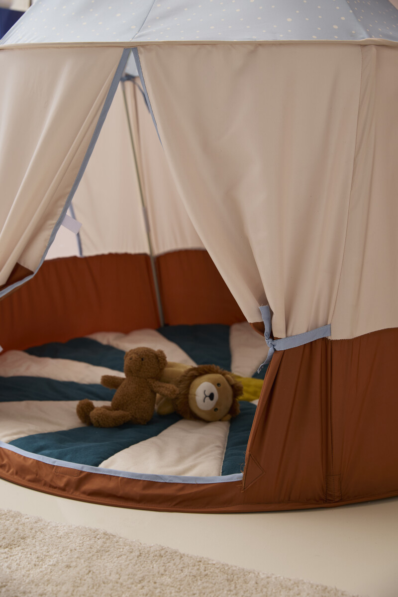 Kids Concept - Legetæppe Cirkus - Blå - 112X112X2 Cm
