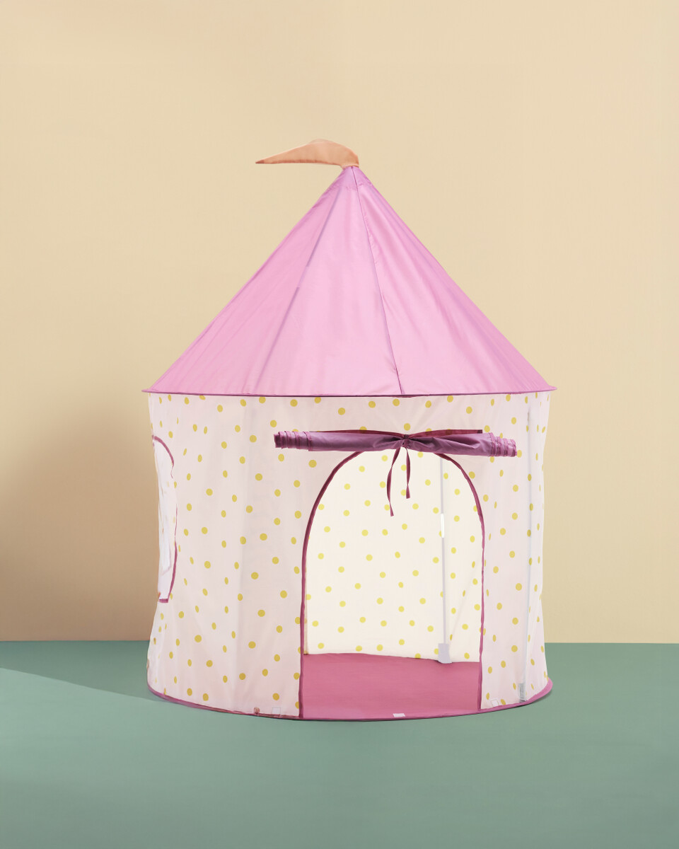 Kids Concept - Legetelt - Rosa Med Prikker - 100X100X130 Cm