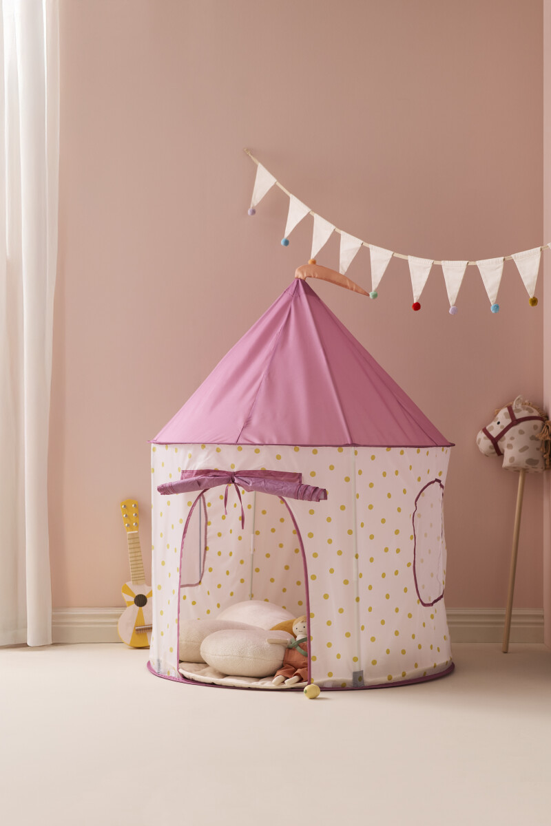 Kids Concept - Legetelt - Rosa Med Prikker - 100X100X130 Cm