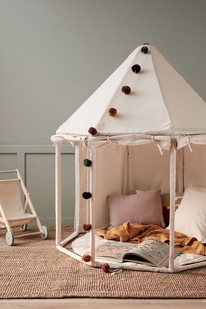 Kids Concept - Pavillion Telt - Rå-Hvid