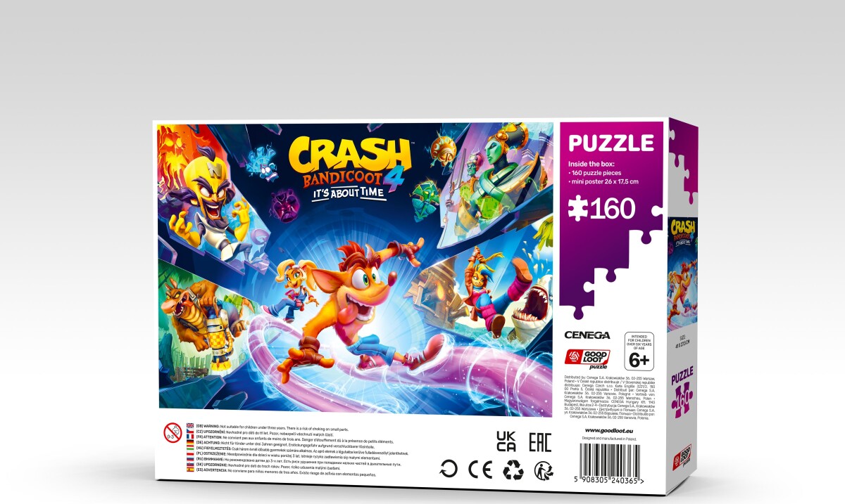 Crash Bandicoot Puslespil - Good Loot Puzzle - 160 Brikker