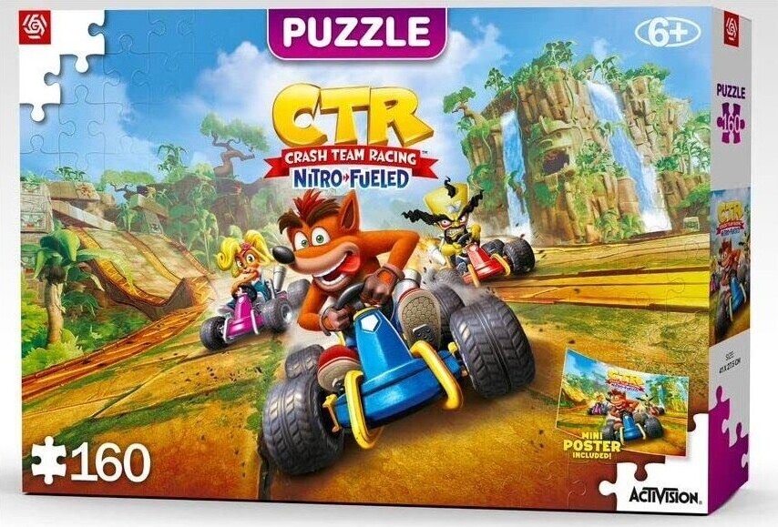 Crash Team Racing Puslespil - Good Loot Puzzle - 160 Brikker