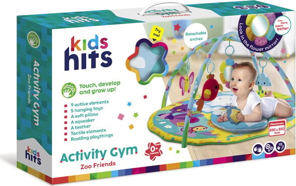 Kids Hits - Activity Gym Zoo Friends - Aktivitetstæppe