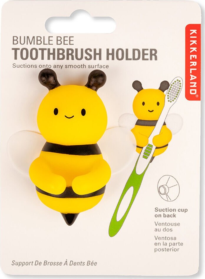 Tandbørsteholder Med Sugekop - Bi - Gul - Kikkerland