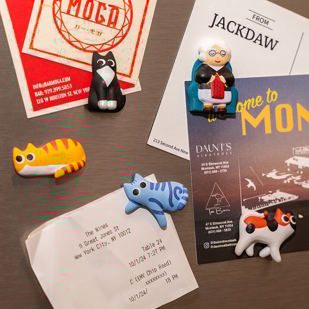 Køleskabsmagneter - Cat Lady - 5 Stk - Kikkerland