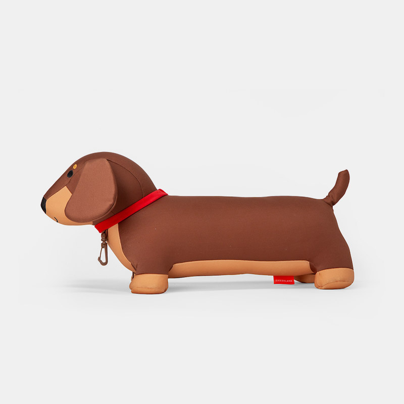 Kikkerland - Dachshund Pillow - Gravhund Nakkepude Og Bamse