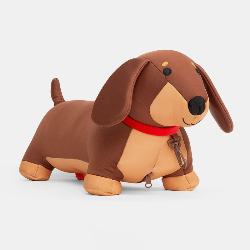 Kikkerland - Dachshund Pillow - Gravhund Nakkepude Og Bamse