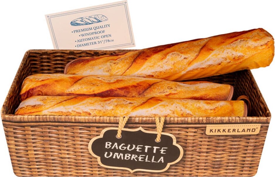 Kikkerland - Baguette Paraply - Rød Hvid