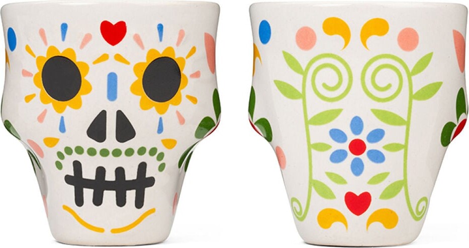 Kikkerland - Sugar Skull Shot Glasses - 2 Dødningehoved Shotglas