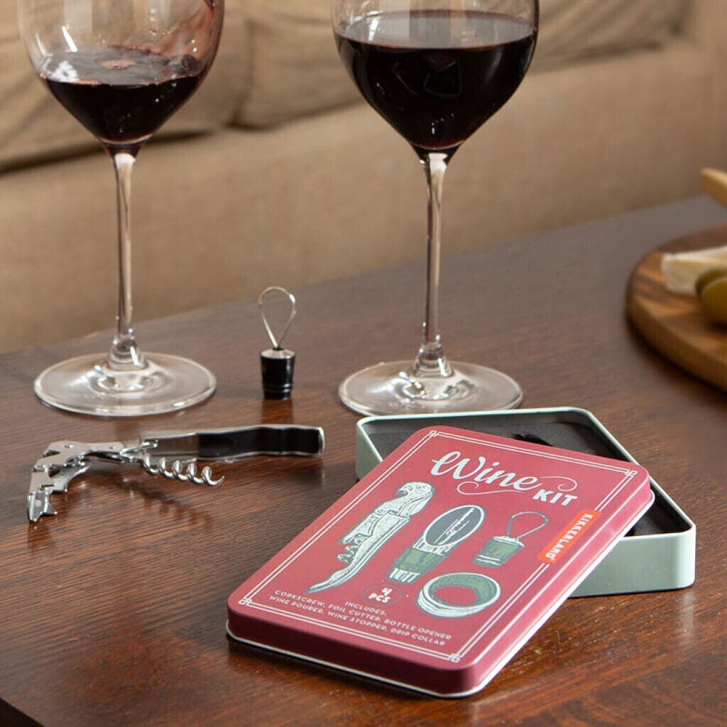 Kikkerland - Vinsæt I Dåse - 5 Dele - Wine Kit