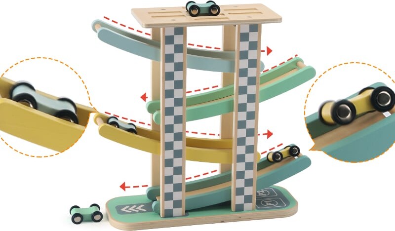 Kinder And Kids - Bilbane Med Biler 4 Stk