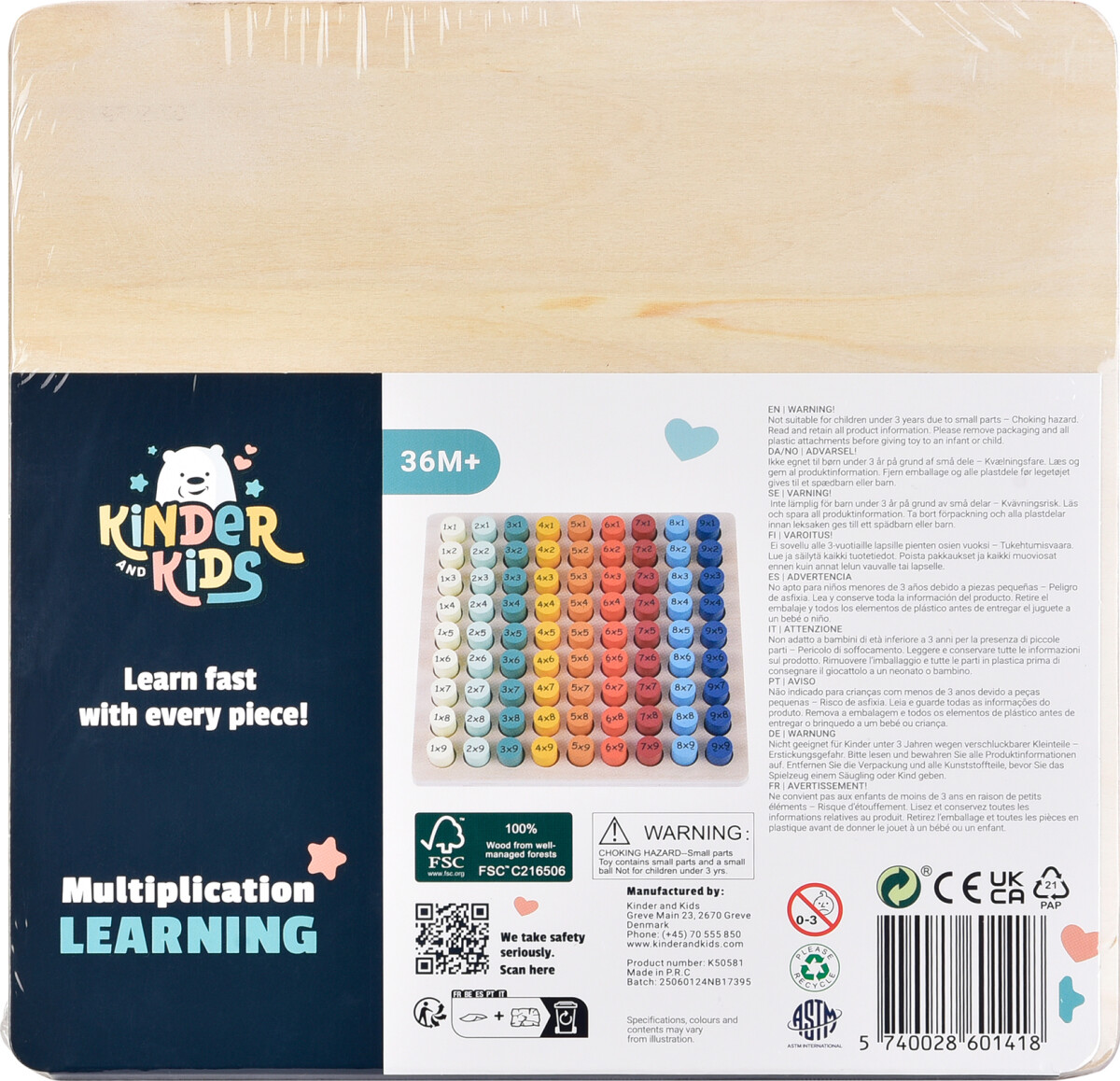 Kinder And Kids - Regnetavle Med Gangestykker