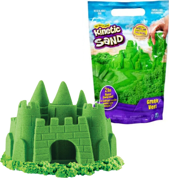 Kinetic Sand - Farve Pose Med Kinetisk Sand - 900G - Grøn