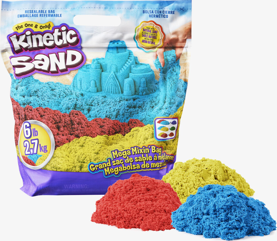 Kinetic Sand - Primærfarver Pose - 2 7Kg