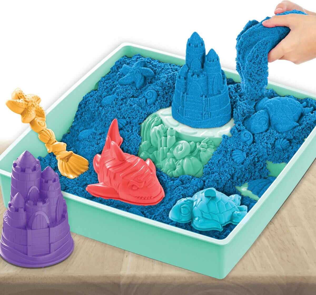 Kinetic Sand - Sandbox Sæt - Blå