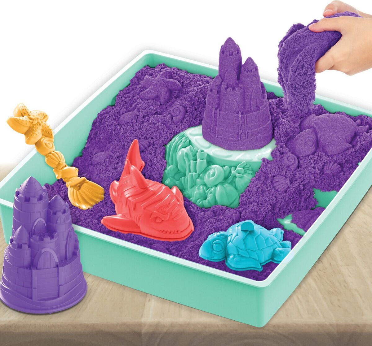 Kinetic Sand - Sandbox Sæt - Lilla