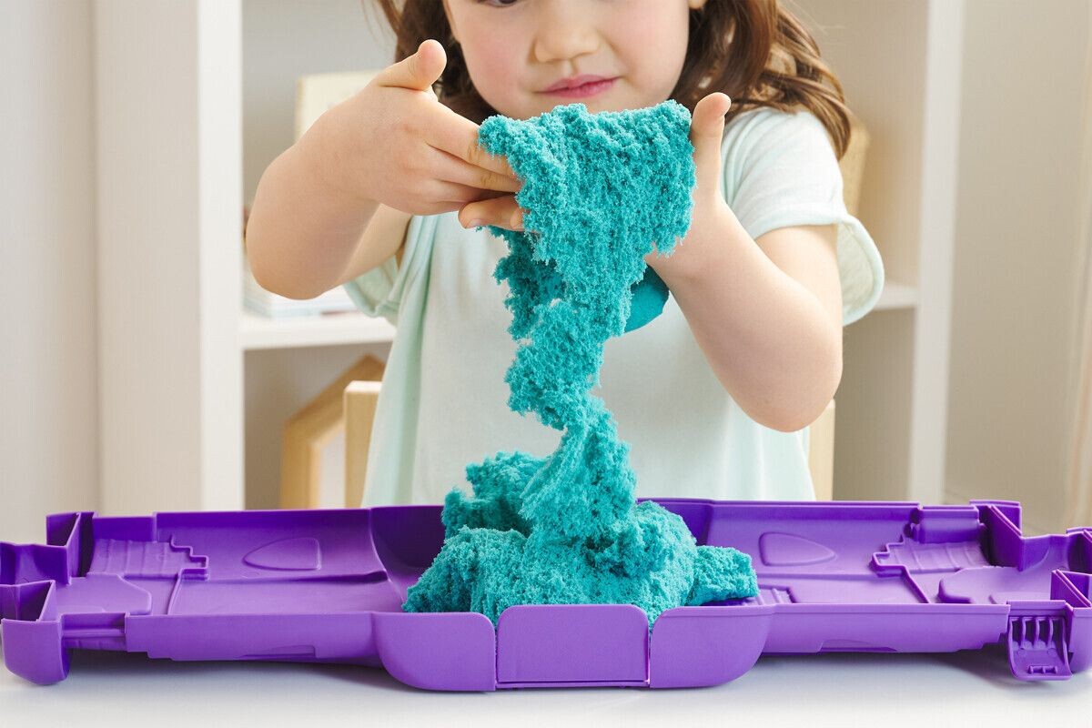 Kinetic Sand - Castle Case Legesæt Med Kinetisk Sand - Grøn