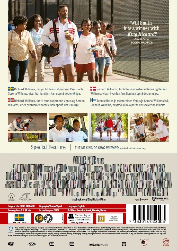 King Richard DVD Film → Køb billigt her Gucca.dk