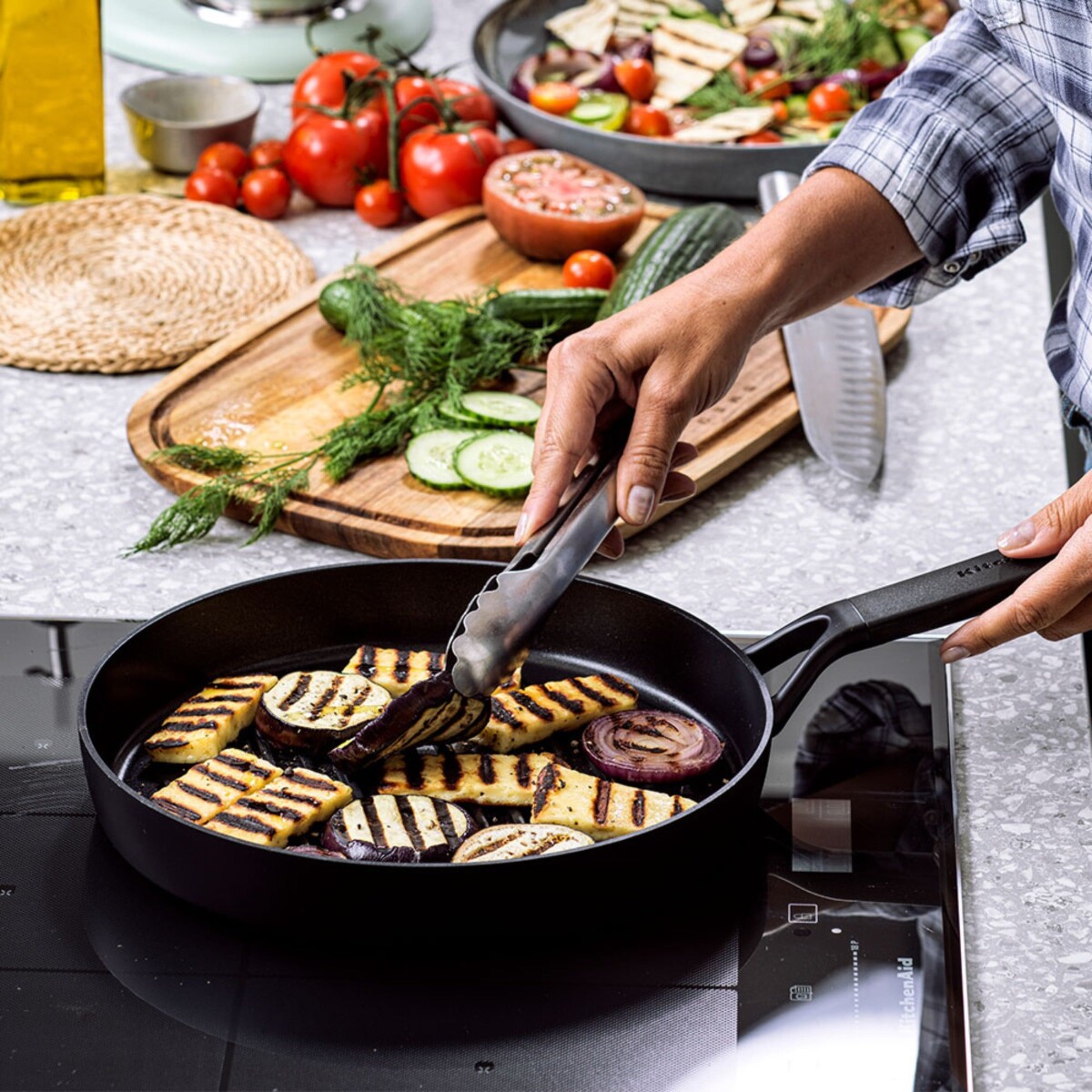 Kitchenaid - Classic Forged Round Grillpan - Black - 28 Cm