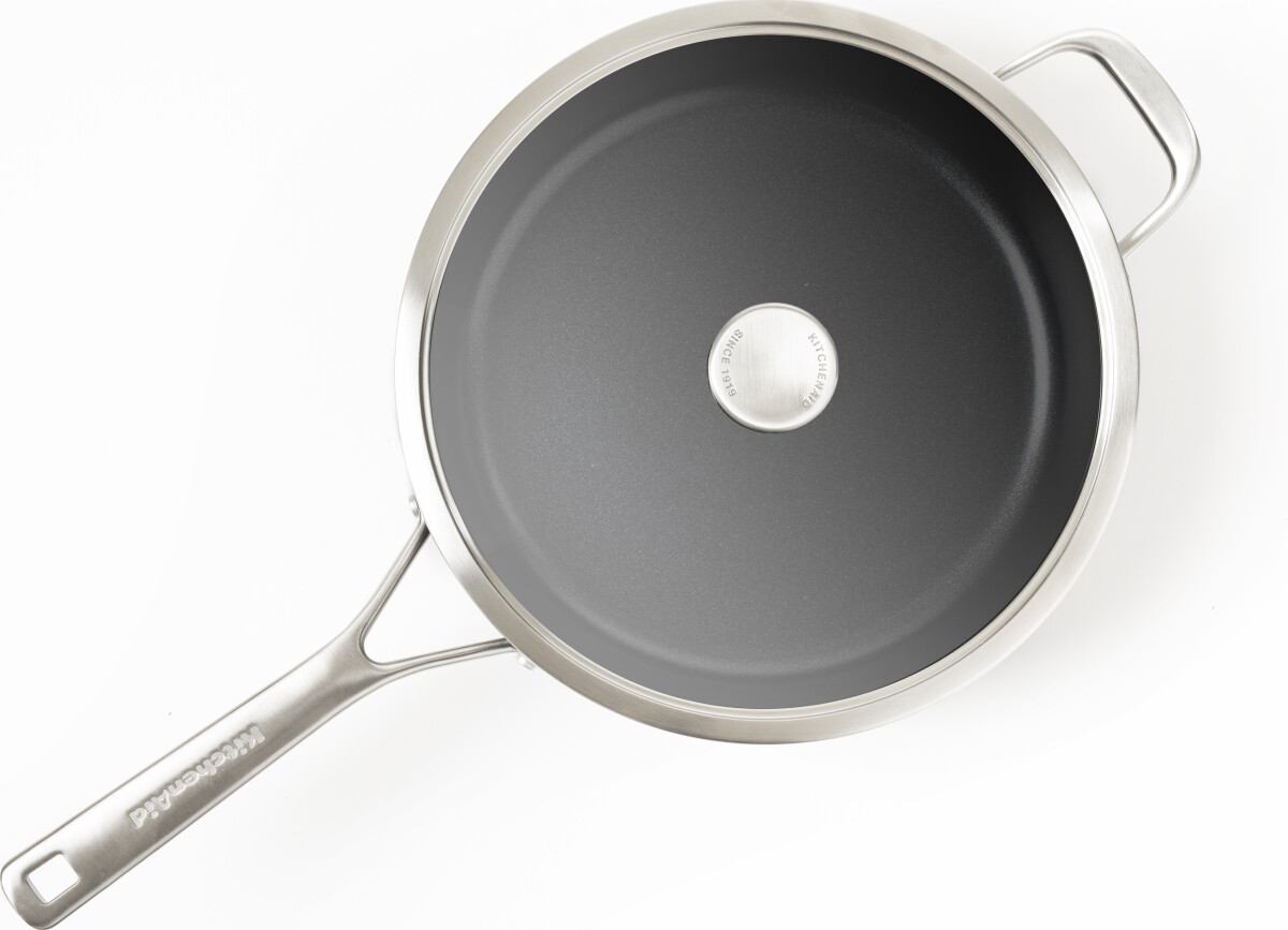 Kitchenaid - Forged Hardened Aluminium Skillet With Lid Helper Handle -