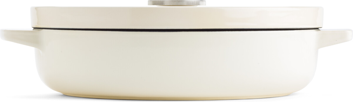 Kitchenaid - Ka-Ci Shallow Castiron Covered Casserole - Almond Cream - 26