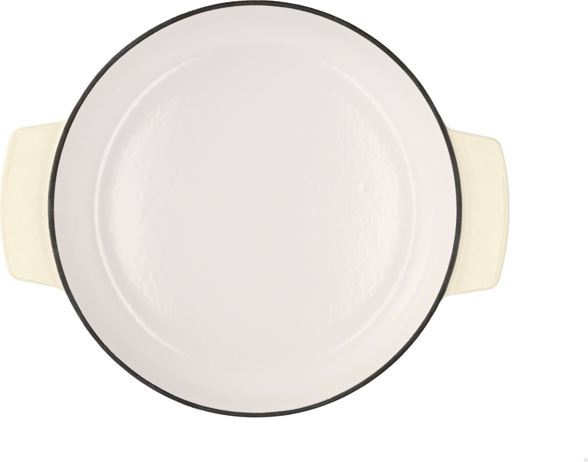 Kitchenaid - Ka-Ci Shallow Castiron Covered Casserole - Almond Cream - 26
