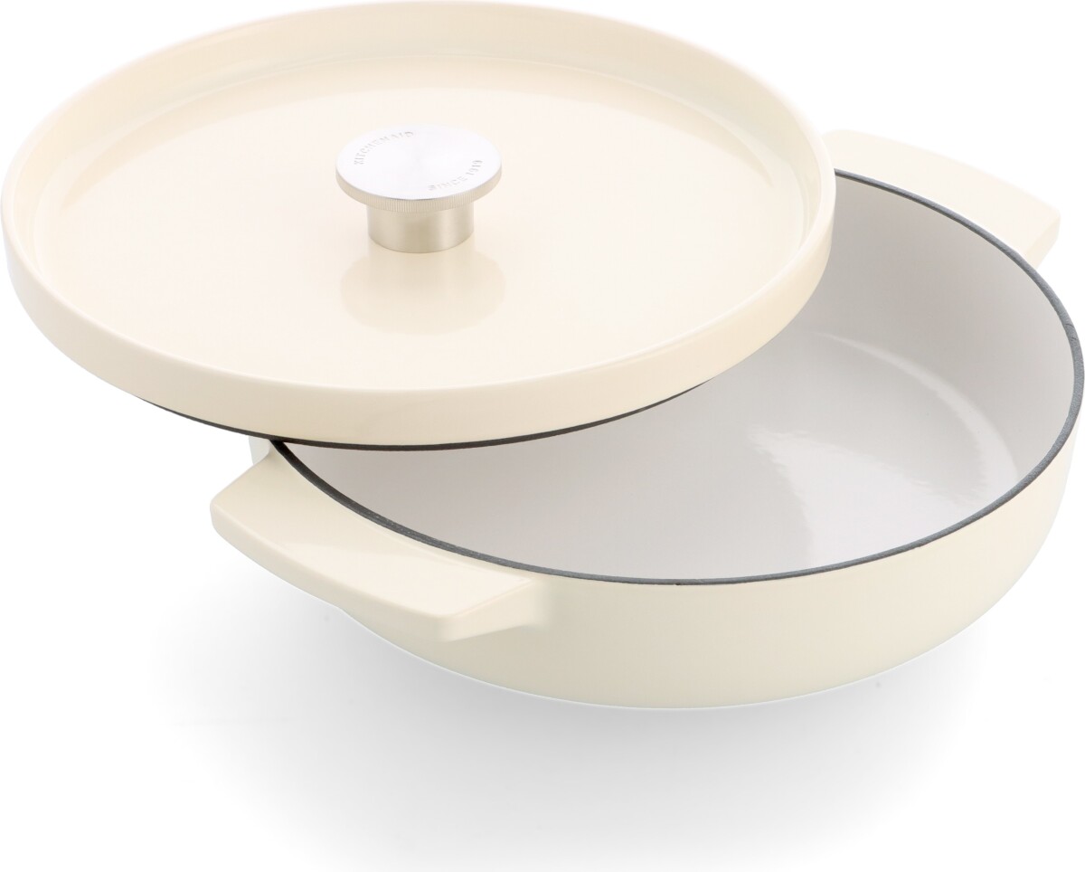 Kitchenaid - Ka-Ci Shallow Castiron Covered Casserole - Almond Cream - 26