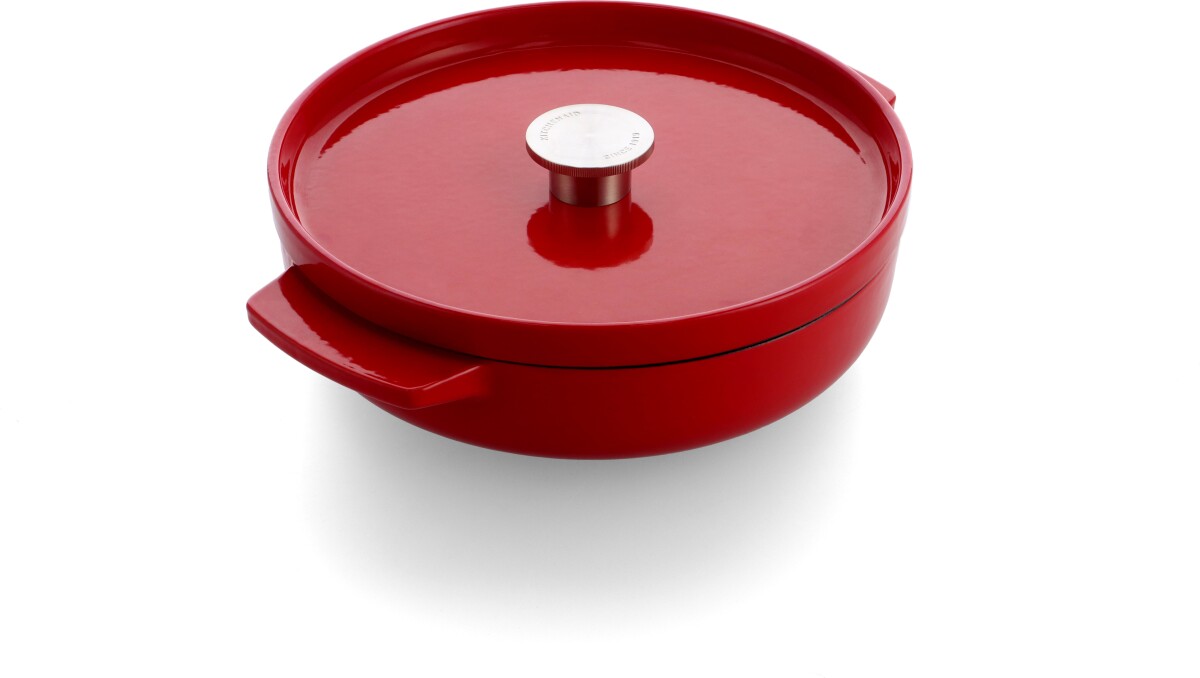 Kitchenaid - Ka-Ci Shallow Castiron Covered Casserole - Empire Red - 26 Cm