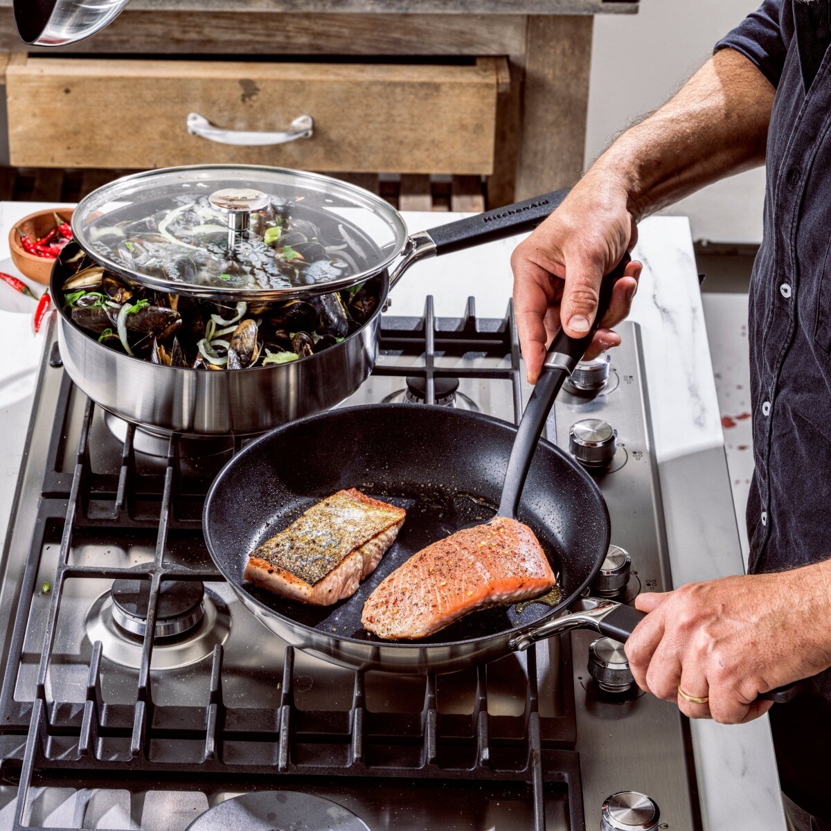 Kitchenaid - Ka-Classic Stainless Steel Openfrypan - Silver - 28 Cm