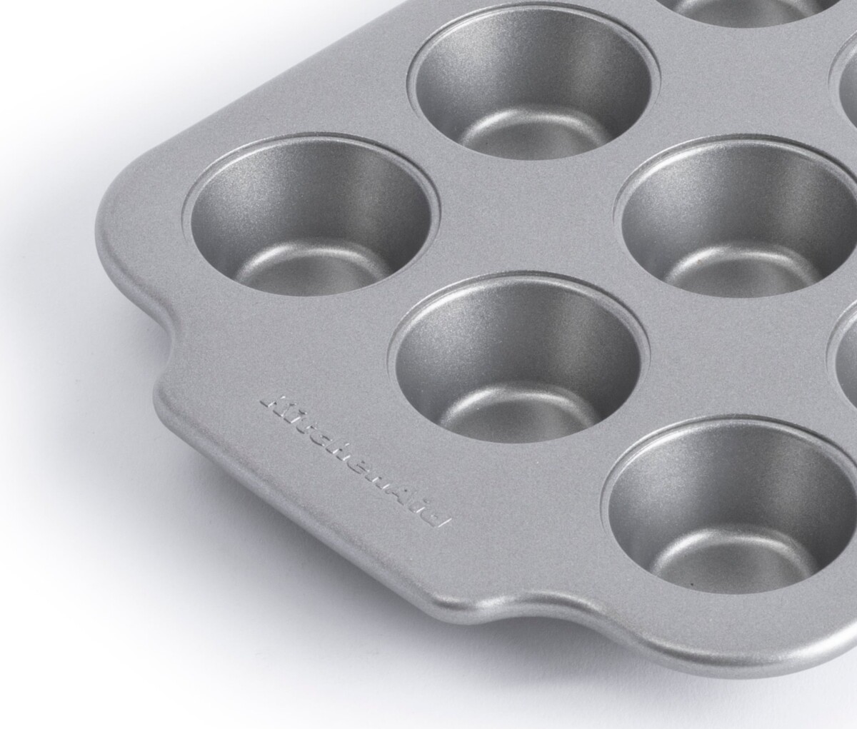 Kitchenaid - Metal Bakeware Mini Round Cake Pan 12Pcs - Silver