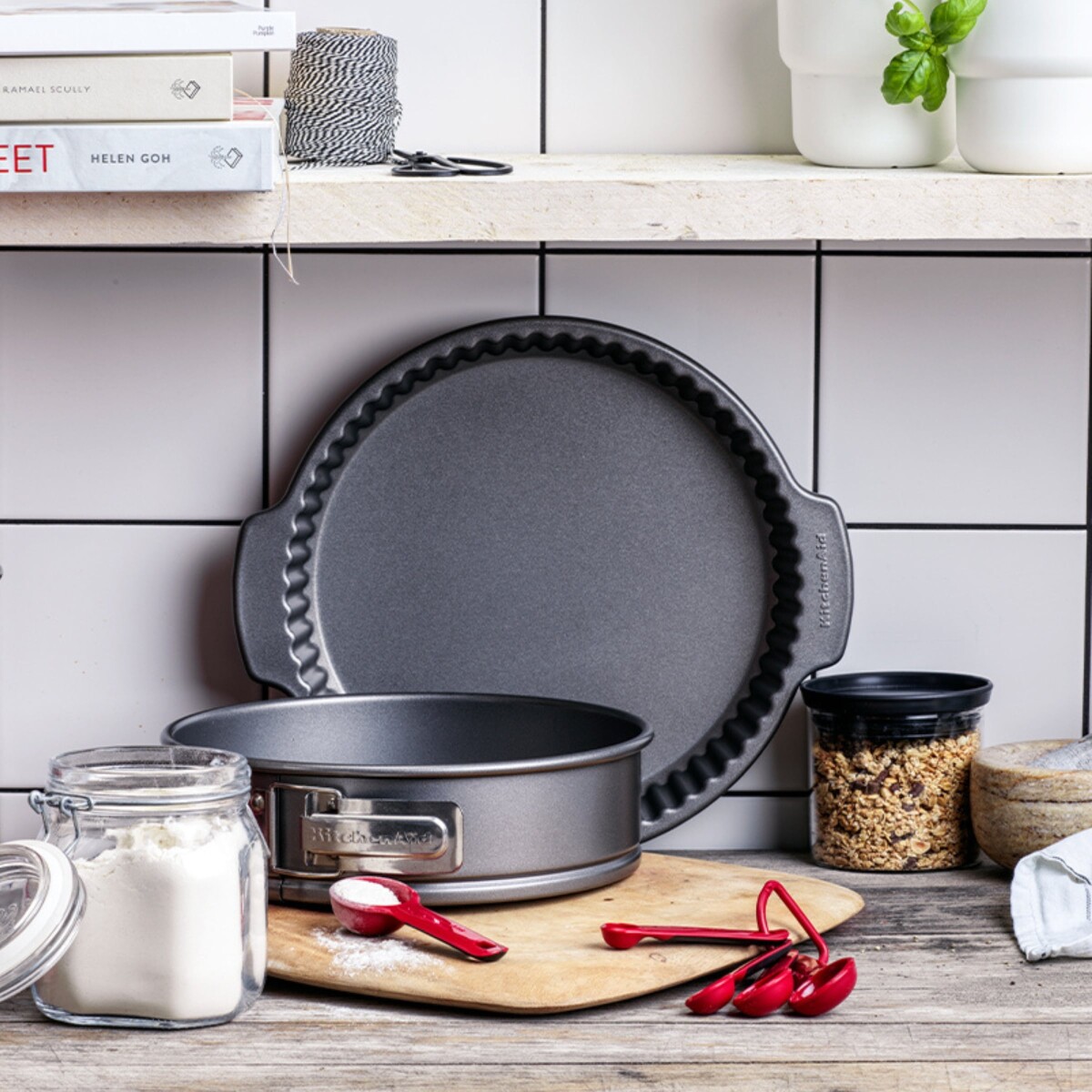 Kitchenaid - Metal Bakeware Quicheform - Silver - 28 Cm