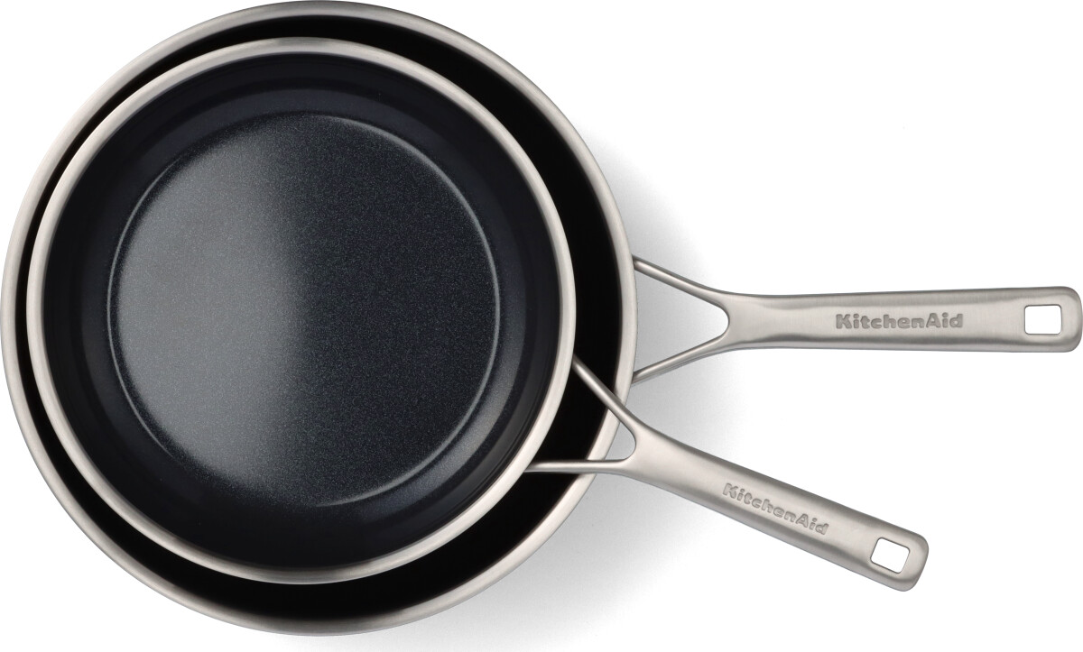 Kitchenaid - Multiply Frypan Set - Silver - 24 Cm 28 Cm