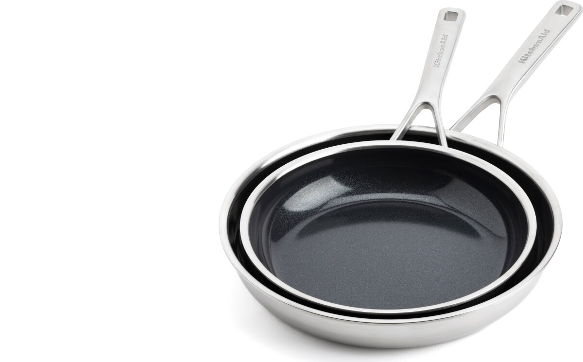 Kitchenaid - Multiply Frypan Set - Silver - 24 Cm 28 Cm