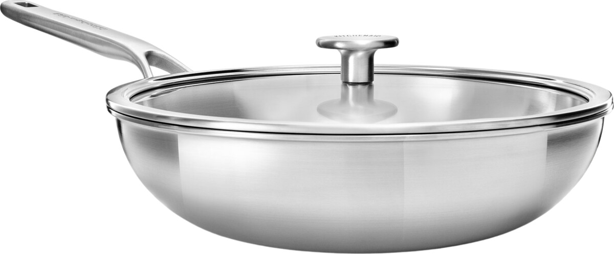 Kitchenaid - Multiply Wok With Lid - Silver - 28 Cm