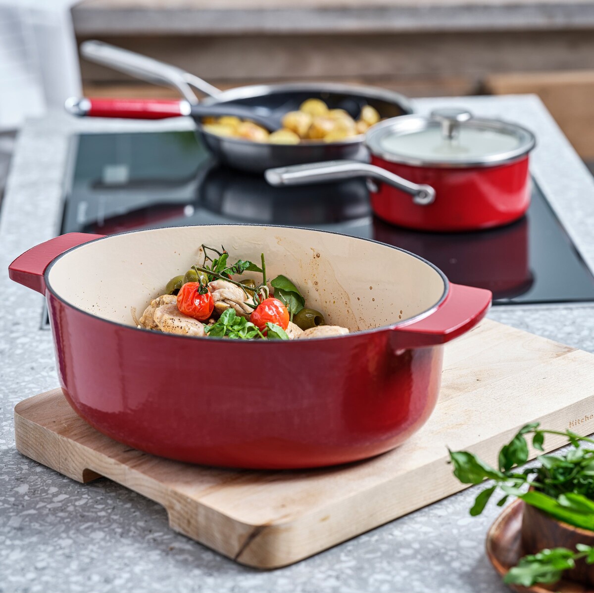 Kitchenaid - Oval Casserole - Empire Red - 30Cm56L