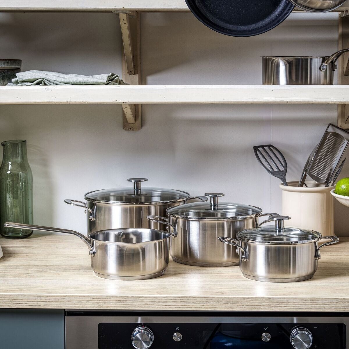 Kitchenaid - Stainless Steel Sheet Frypan 4Pcs Set Casserole With Lid 16-20