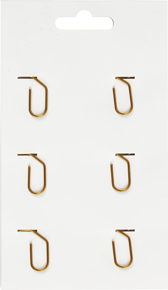 Klips - Hjerte - Str 30X20 Mm - Guld - 6 Stk