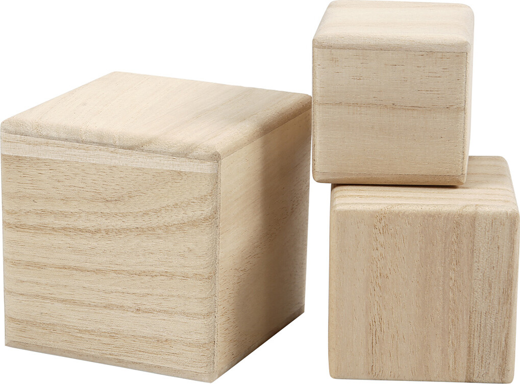 Træklodser Til Børn - Kvadratiske - 3 Stk