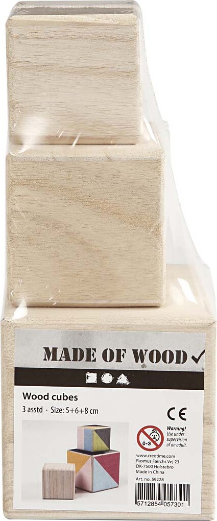 Træklodser Til Børn - Kvadratiske - 3 Stk