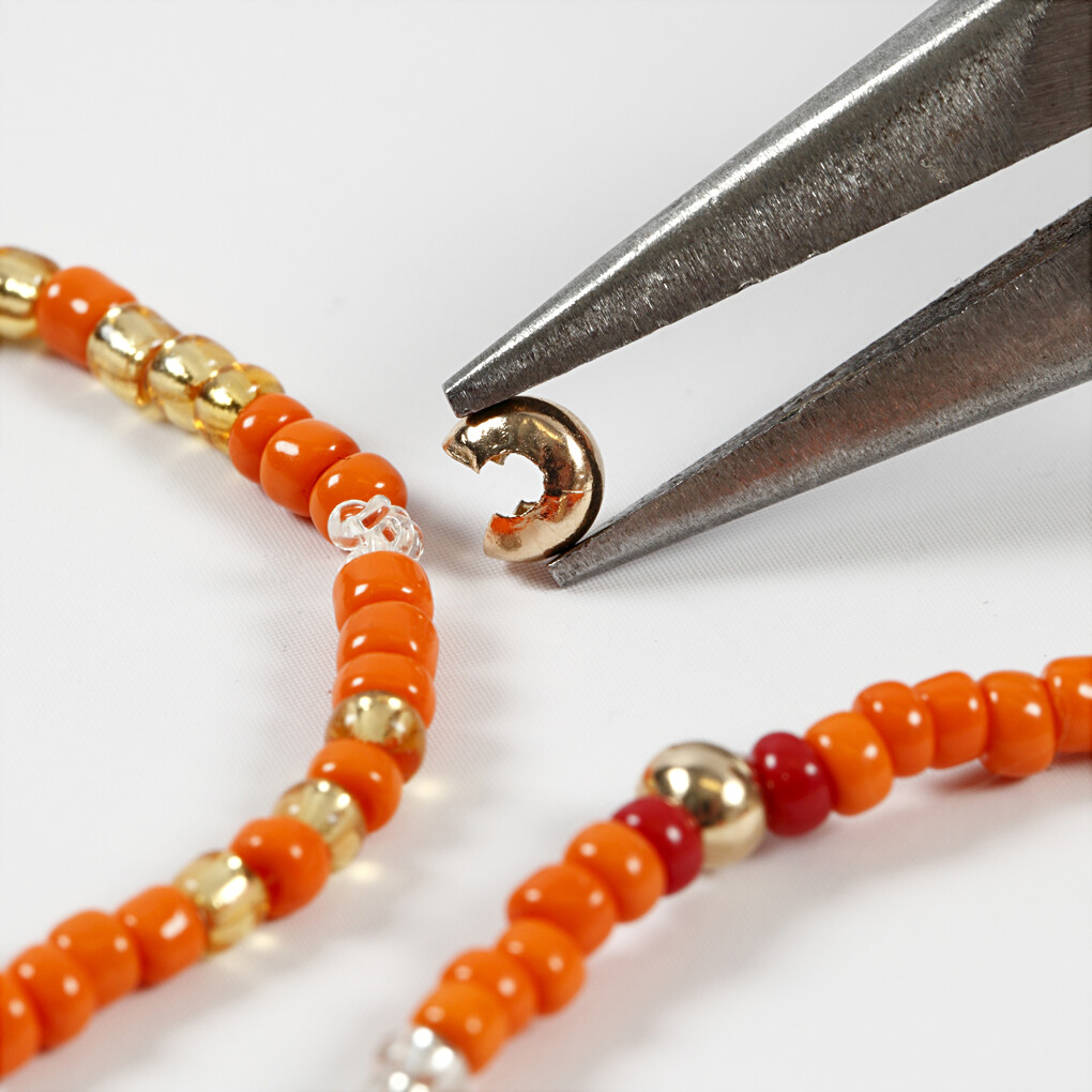 Knudeskjulere Til Elastik - Ø 5 Mm - Forgyldt - 50 Stk