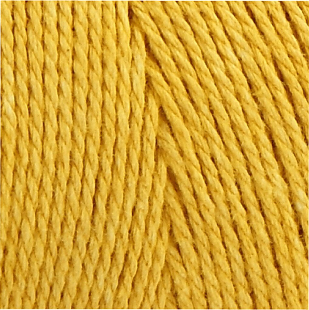 Knyttegarn - Tykkelse 1 Mm - L 315 M - Tynd Kvalitet 1212 - Gul - 220 G