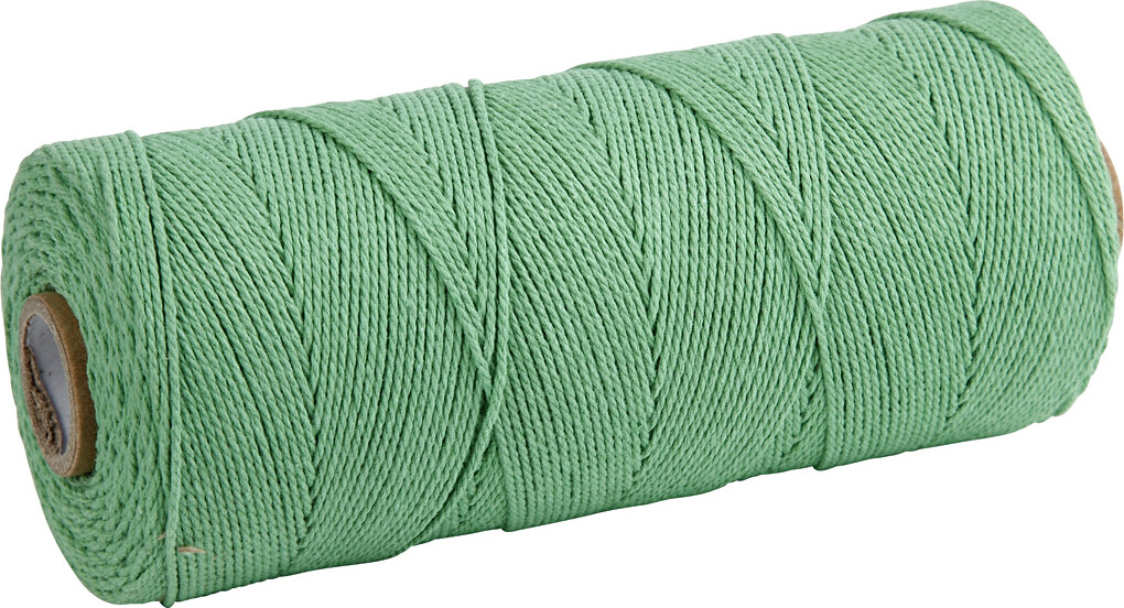 Knyttegarn - Tykkelse 1 Mm - L 315 M - Tynd Kvalitet 1212 - Lys Grøn - 220