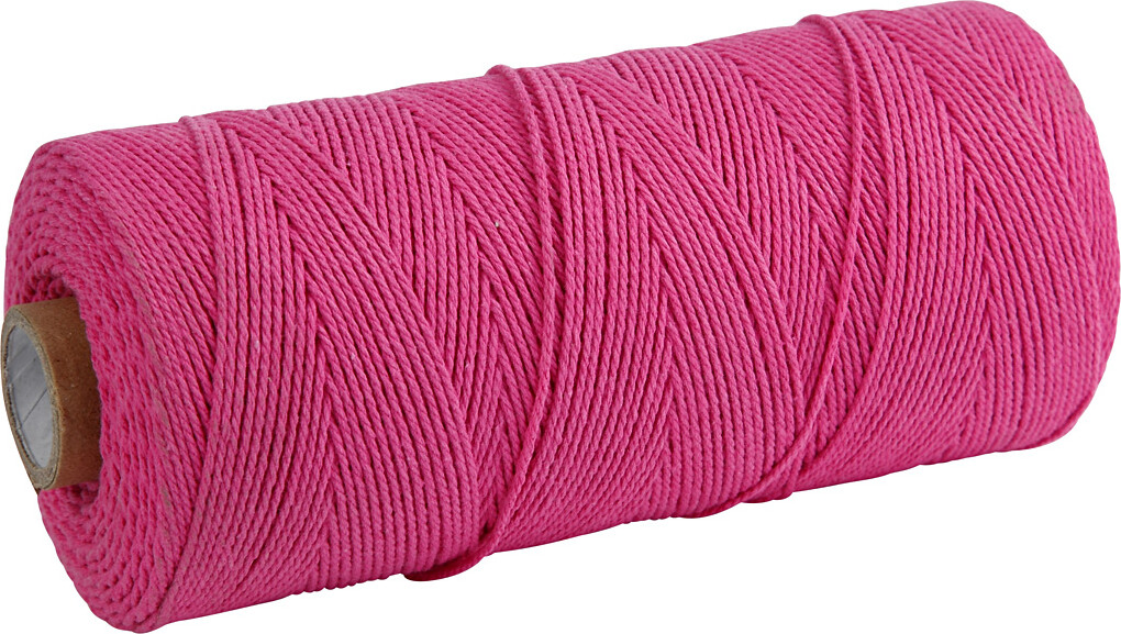 Knyttegarn - Tykkelse 1 Mm - L 315 M - Tynd Kvalitet 1212 - Pink - 220 G