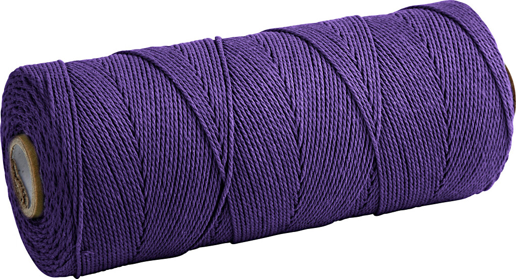 Knyttegarn - Tykkelse 1 Mm - L 315 M - Tynd Kvalitet 1212 - Violet - 220 G