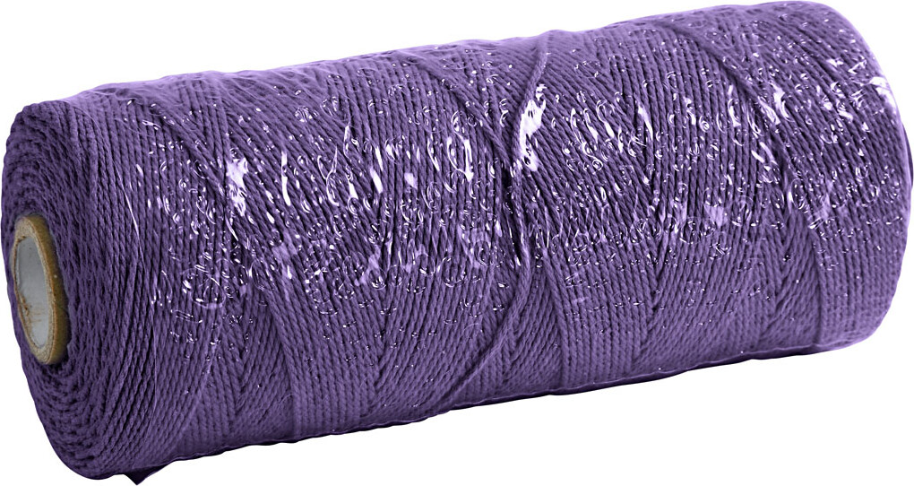 Knyttegarn - Tykkelse 1 Mm - L 315 M - Tynd Kvalitet 1212 - Violet - 220 G
