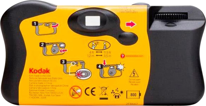 Kodak - Fun Saver Engangskamera - 35Mm Iso 800 27 12 Eksponeringer Med