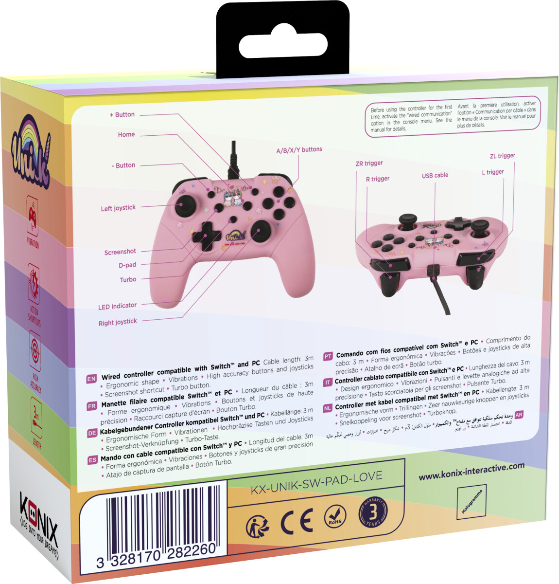 Konix Unik Switchpc Gamepad Be Love