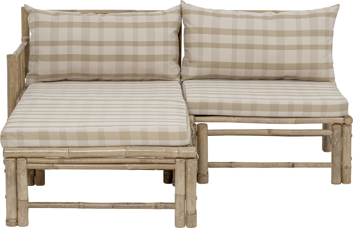 Bloomingville - Korfu Udendørs Puf Til Modulsofa - Natur - Bambus