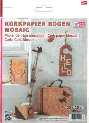 Kork Papir Mosaik 20X25Cm 1 Ark