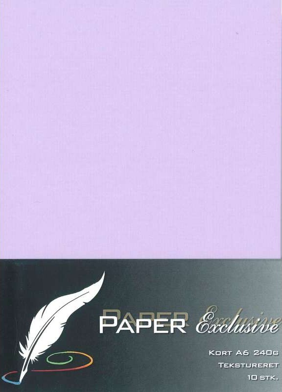 Paper Exclusive - Kort - A6 - 240G - Violet Tekstureret - 10 Stk